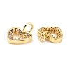 Brass Micro Pave Cubic Zirconia Pendants ZIRC-P091-14G-RS-2