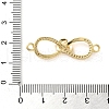 Rack Plating Brass Micro Pave Cubic Zirconia Infinity Connector Charms KK-C084-23A-G-3