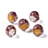 Handmade Gold & Silver Foil Lampwork Beads GLAA-G107-07A-01-2