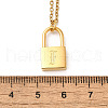 304 Stainless Steel Rolo Chain Pendant Necklaces NJEW-S444-01G-06-2
