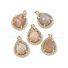 Natural Mixed Stone Faceted Teardrop Pendants G-U028-02G-2