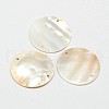 Natural Freshwater Shell Links connectors SHEL-O003-01-1