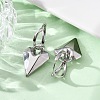 Heart Brass Hoop Earrings EJEW-D322-12P-02-3