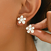 Elegant Brass Imitation Pearl Stud Earrings Women's Daily Jewelry DV0468-2-1