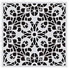 Flower Pattern Eco-Friendly PET Plastic Hollow Painting Silhouette Stencil DRAW-PW0008-02I-1