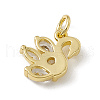Brass Micro Pave Cubic Zirconia Charms ZIRC-F132-09G-2