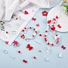 150 Pieces Random Rose Acrylic Beads Bear Pastel Spacer Beads Butterfly Loose Beads for Jewelry Keychain Phone Lanyard Making JX543H-5