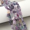 Raw Rough Natural Fluorite Beads Strands G-M453-C06-1