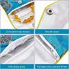  20Pcs 5 Colors Chinese Style Rectangle Cloth Zipper Pouches CON-NB0002-10-4