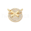 Brass Micro Pave Cubic Zirconia Pendants KK-K406-02G-1