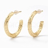 Brass Half Hoop Earrings EJEW-A056-04G-1