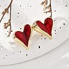 Brass Stud Earrings EJEW-D316-02G-2