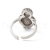 Penguin Clear & Black Cubic Zirconia Cuff Ring RJEW-M146-05P-2
