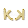 Rack Plating Brass Letter Connector Charms KK-C007-38G-K-2