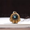 Sandalwood Cat Paw Print Pendant Decorations with Carved Inlaid Six-Character Mantra PW-WGCC698-03-2