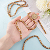 GOMAKERER 3 Strands Natural Picture Jasper Beads Strands G-GO0001-55-5