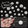 AHADERMAKER 90Pcs 6 Style Flat Round Sew on Rhinestone RGLA-GA0001-09-3