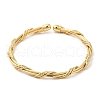 Rack Plating Brass Twist Rope Cuff Bangle for Women BJEW-M298-11G-1