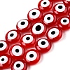 Handmade Evil Eye Lampwork Beads Strands LAMP-N024-27B-01-1