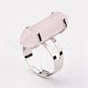 Natural Rose Quartz Finger Rings RJEW-P120-D06-2