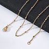 PVD Vacuum Plating 304 Stainless Steel Cable Chains Necklaces X-MAK-L015-41G-2