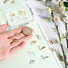 Beebeecraft 40Pcs 2 Colors Brass Clip-on Earring Findings KK-BBC0011-91-3