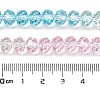 Transparent Painted Glass Beads Strands X1-DGLA-A034-T6mm-A21-3