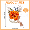 Cloth Flower & Foam Wrist Corsage with Plastic Pearl BJEW-WH0022-33A-2