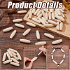 Fingerinspire 50Pcs Wooden Beads WOOD-FG0001-51-4