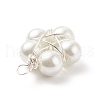 Glass Pearl Pendants PALLOY-JF01542-02-4