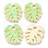 Brass Enamel Pendants KK-A153-07G-D-1