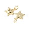 Brass Micro Pave Cubic Zirconia Charms KK-F892-14G-2