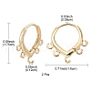 Brass Hoop Earring Findings ZIRC-YW0001-05G-3