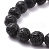 Natural Lava Rock Round Beads Essential Oil Anxiety Aromatherapy Stretch Bracelet for Girl Women Gift BJEW-JB07054-5