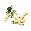 304 Stainless Steel Enamel Pendants STAS-E550-55G-2