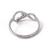 Non-Tarnish 201 Stainless Steel Infinity Love Adjustable Ring for Women RJEW-C045-03P-3
