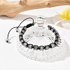 Adjustable Natural & Synthetic Gemstone and Non-magnetic Synthetic Hematite Braided Bead Bracelets BJEW-Z090-01-3