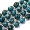 Natural Sesame Jasper Dyed Beads Strands G-D305-B02-01-2