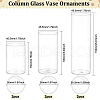 BENECREAT 6Pcs 3 Style Column Glass Vase Ornaments AJEW-BC0002-25-2