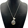 Alloy Rhinestone Pendant Necklaces SG2819-2-1