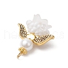 Glass Seed Beaded Angel Pendants PALLOY-MZ00713-01-4