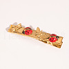 Ladybug Stainless Steel Enamel Alligator Hair Clips & Stud Earring Sets for Women ZG3114-1-6