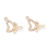 Rack Plating Brass Micro Pave Cubic Zirconia Charms ZIRC-C026-14LG-1