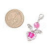 7Pcs 7 Colors Angel Glass Pendant Decorations HJEW-JM02788-01-3