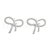 Bowknot Brass Stud Earrings EJEW-Q811-22P-1