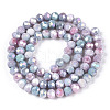 Faceted Electroplated Glass Beads Strands X-GLAA-C023-02-B05-2