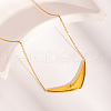 304 Stainless Steel V Shaped Pendant Necklaces for Women NJEW-Z086-01G-1