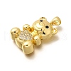 Rack Plating Brass Micro Pave Cubic Zirconia Pendants KK-L226-006G-04-2