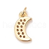 Brass Micro Pave Cubic Zirconia Charms KK-A161-21G-2