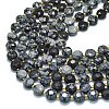 Natural Snowflake Obsidian Beads Strands G-C116-A138-01-3